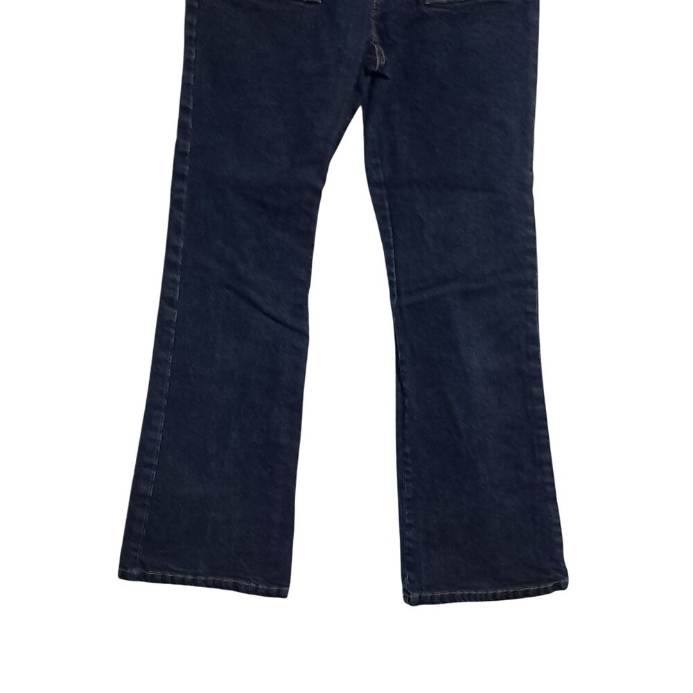 Gap High Rise Stretch Flared Jeans Girls Size 12 Dark Wash Cotton/Spandex Y2K - Picture 5 of 9